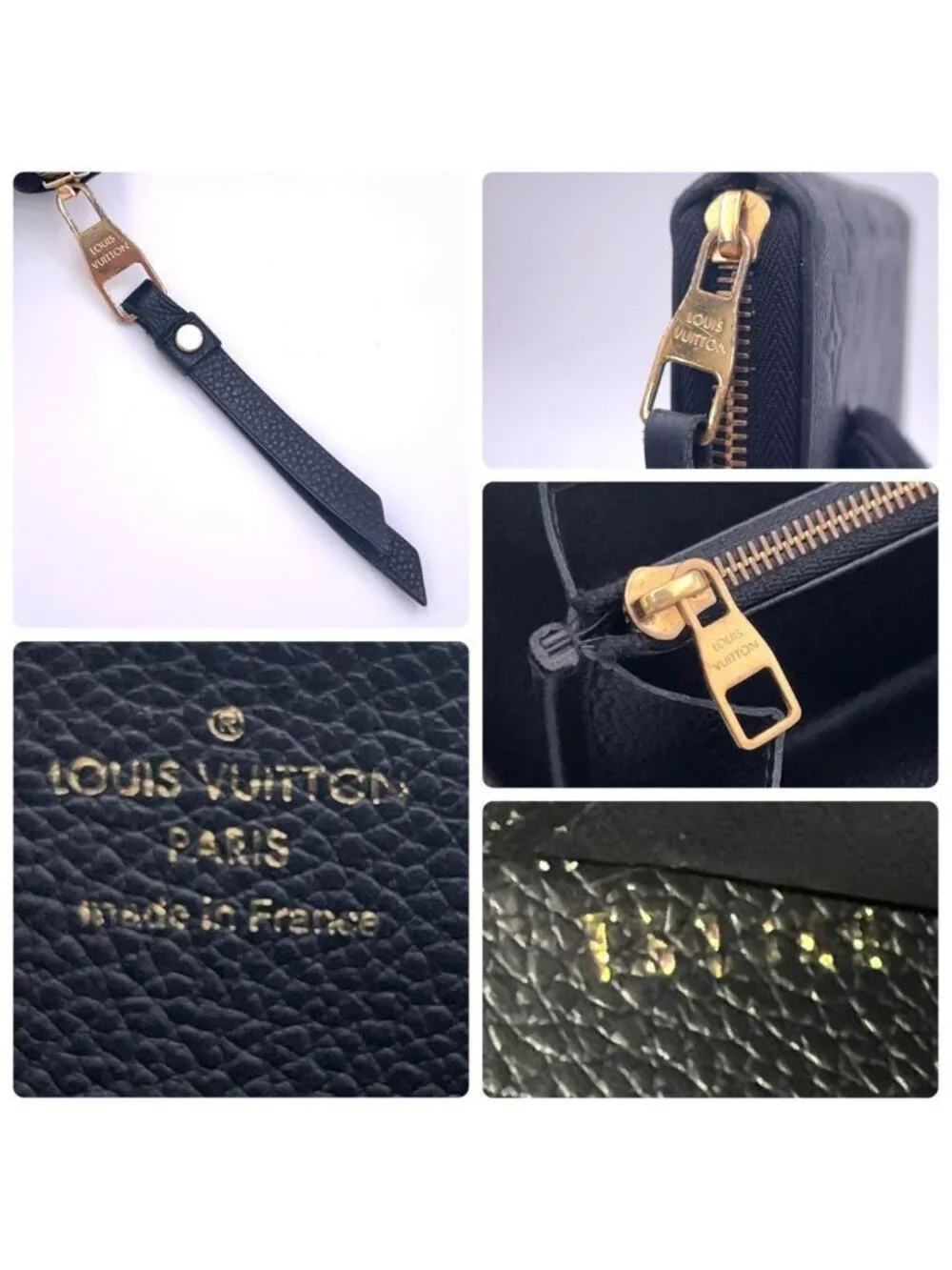 Louis Vuitton Monogram Empreinte Zippy Wallet Noir
